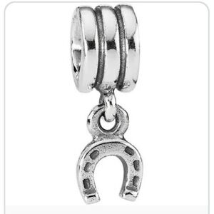 Pandora Silver Horseshoe Charm. Retired Design.